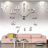 Horloges murales grandes silencieuses acryliques auto-adhésifs bricolage 3d Horloge numérique autocollant ange anglais lettres