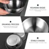 Plates 3pcs Sauce Dish Stainless Steel Metal Heavy Duty Round Stackable Ramekin Dipping Bowls Condiment Cups Seasoning