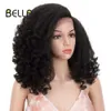 Синтетические парики Bella Curly Hair Synthetic Lace Wig Fraide Dreadlock Big Hair Wig для чернокожих женщин 14 -дюймовые извращенные вьющиеся волосы Синтетические передние парик HKD230818
