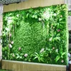 40x60cm Green Artificial Plants Wall Panel Plastic Outdoor Lawns Wedding Backdrop Party Garden Grass Flower Wall