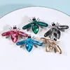 Brooches Female Fashion Green Blue Black Crystal Cute Bee For Women Luxury Silver Color Alloy Animal Brooch Safety Pins