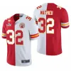 Jersey de futebol personalizada KansascityChiefsmen Mulheres jovens 15 Patrick Mahomes 87 Travis Kelce Split Vapor Limited Red White Spliced Jerseys Jersey