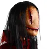 Feestmaskers Smiley Face seriemoordenaar masker enge latex vol horror film Halloween Cosplay Props 230817