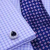 Cuff Links KFLK Jewelry shirt cufflinks for men's Brand Crystal Black Cuffs links Buttons High Quality Luxury Wedding Groom guests 230818