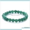 Brins de perles 8 mm Bracelets Naturel Bracelet Crystal Amethyst Turquoise Tiger Eye Bracelets pour femmes hommes bijoux de mode et DHLWR