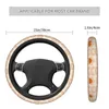 Steering Wheel Covers 38cm Car Cover Orla Kiely Soft Colorful Leaf Braid On The Auto Decoration Accessories