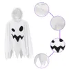 Cosplay Halloween Kostüm Karneval Umhang mit Kapuze weißer Geist für Mädchen Kinder Prinzessin Elf Party 230818