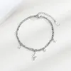 Bracelets de link 925 Carimbo Silver Color Moon Star METEOR BRACELETE PARA MULHER GIRLA 2 CAMADAS JOENS BOUDOIR GOOPSHIPHSHIPHSHIPA DE