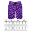 Pantaloncini da uomo per giraffa stampano panoramica viola animale simpatico pantaloni corti sport sport rapido nuoto a secco tronchi regalo di compleanno