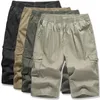 Men's Shorts 2023 Summer Casual Comfy Baggy Gym Sport Jogger Elastic Waist Pockets Knee-Length Black Green Khaki Gray