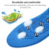 Sko delar Tillbehör Magnet Massage Foot Acupressure Intersole Soft Breattable Sports Cushion Insatser Svett Absorberande deodorantkuddar unisex 230816