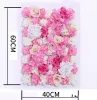 Muro di fiore di seta di seta di rosa trafori crittografia sfondo floreale fiori artificiali creativa stadio matrimoniale