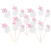 Disposable Flatware 15 Pcs Cake Dessert Toppers Birthday Halloween Baking Decorations Cupcake Holiday Paper Party Decorative Picks