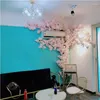 Decorative Flowers Artificial Cherry Blossom Tree Rattan Suit Fake Flower Strip Wedding Arch Decoration Home Festival