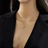 Kolye Kolyeleri 316L Paslanmaz Çelik Metal Kurt Diş Dişekleri Kadınlar Moda Kızlar Çekme O-Zincir Partisi Mücevher Hediyesi