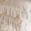 Set di biancheria da letto di lusso rosa 1000tc cotone egiziano romantico francese principessa set di matrimoni set di pizzo piumino coperchio piumino foglio foglio foglio