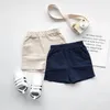 Kledingsets Japanse en Korean Bear Mood Navy Style Kids Sailor Collar Cotton Linen T Shirt broek 2pcs Zomerkleding Set jongens Girls Suit 230818