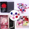 Decorative Flowers Wreaths 10Pcs Simulated Carnation Soap Flower Head Mother's Day Gift DIY Wrapping Material Colored Heads Charms HKD230818