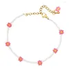 Strand YASTYT Jewelry For Women Fashion Tiny Daisy Bracelets Pink Flower Beads Braclet Friends Gift Handmade Pulseras