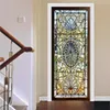 Wandstickers gesimuleerde glaspatroon deur sticker slaapkamer badkamer woonkamer decoratie self -adhesive verwijderbare pvc home 230817