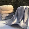 Towel Women Cozy Vintage Terry Bath-towels 72x34cm Thick Adults Korean Style Quick-Dry Home Plaid Soft Elegant Rectangle Female