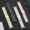 Apple Watch Band Series 8 7 6 5 4 SE 3 ULTRA 49mm 45mm 44mm 41mm 40mm 42 IWATCH 38mm用ビジネスステンレススチールメタルストラップ