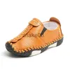 Sneakers Kids Leather Casual Shoe Soft Children Rubber Loafers Breathable Boy Girl Designer Shoe J230818