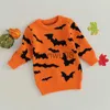 Pull FOCUSNORM 37Y Halloween Enfants Filles Automne Hiver Pull Robe À Manches Longues Motif Tricoté Pull Long Outwear x0818