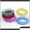 Hair Rubber Bands Candy Color Telephone Wire Cord Tie Girls Kids Elastic Band Ring Women Rope Bracelet Stretchy Scrunchy 7Jgiq Hdb3K D Dhnif