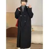 Trench-Coats féminins 2023 Earnom Automne Send Send Send Long Grey Suit Veste Tempérament de banlieue lâche Style Colle