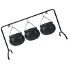 Assiettes Halloween Bucket Party Small Candy Panier à main Buckelts Percuments Plat Rack Room Decor Rangement en fer