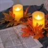 Candle Holders Simulated Holder Base Ring 7.5cm Diameter Wedding Thanksgiving Halloween Decorations Silk Artificial Garland