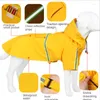 Dog Apparel Raincoat Cape Style Reflective Strip Pet Windproof And Rainproof Big Hooded