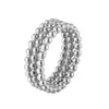 Perles d'anneau d'ondulation d'eau pour femmes simples anneaux de perles de mode