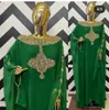 Ethnische Kleidung Europäische Dashiki Muslim Abayas für Frauen Dubai Maxi Bazin Kleider Muster Druck Kaftan Batwing -Ärmel -Flügel Pullover Robe 230818