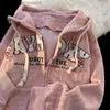 Herren Hoodies Sweatshirts Briefe verwickelt Hoodie Damen High Street Vintage Lose Pullover Frauen lässiger einfacher Reißverschluss Hoodie Neues Paar Polojacke Z230818