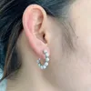 Stud Earrings Wholesale Personalized Imitation Pearl Cuff Women Shell Studs 18K Gold Plated Brass Earring Jewelry