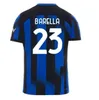 Inter Soccer Jerseys 23 24 Player Fans Maglia Milano Lukaku Lautaro Skriniar Barella Football Shirts Kids Kit 2023 2024 BASTONI GOSENS DZEKO BROZOVIC DE VRIJ JERSEY
