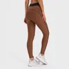 Calças ativas Contraste de coloração de mola Tatchwork Fabric Soft cintura High Push Hip Sports Leggging Tizes elásticos Treinamento de fitness Yoga Pant Yoga