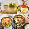 Dinnerware Sets 2 Pcs Stainless Steel Salad Bowl Baby Eating Simple Multi-function Home Kitchen Supplies Fruit Storage Dessert