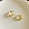 Stud Earrings Design 925 Silver Sterling Pearl C Shape For Women Jewelry Daily Fashion Luxur