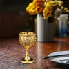 Mugs Alloy Wine Cup Goblet 30ml Decorative Shatterproof Exquisite Workmanship Handmade For Halloween Party Camping Flower Embossed