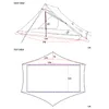 3F UL Gear Lanshan 2 Pro Tent 20d Professional 3/4 sezonowy namiot 2-osobowy ultralight Rodless do plecaków turystycznych podróży