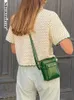 Женские трикотажные трикотаж Tees Showmirror Retro Green Stripe Knoted Cardigan Tops Женщины пуговица с коротки