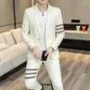 Trajes para hombres Color a juego (pantalones de trajes) Versión coreana delgada de pequeño traje juvenil jóven
