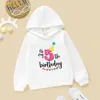 Jackor Det är min 39 -årsdag Lovely Kids Girl's Clothes Cute Graphic Hodies Children's Sweatshirt White Pink Yellow Autumn Winter Top 230817