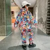 Roupas conjuntos de garotinhos moda moda de desenho animado coolicha jackets com capuz calças 2pcs Four Seasons streetwear