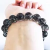 Bijoux Sachets Natural Brésilien Noir Bracelet Crystal Année Animal Titane Tourmaline