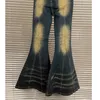 Jeans pour femmes 2023 Mode Été Deepsea Série Industrie lourde Perle Jambe large Bellbottoms Pantalon en denim mince 230817