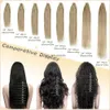 Синтетические парики Zuria Straight Hair Mini лента в человеческих волосах невидимые кожи.